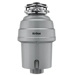 KRAUS WasteGuard High-Speed 1 HP Continuous Feed Ultra-Quie Garbage Disposal with Power Cord - Flange Included