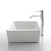 KRAUS White Rectangular Ceramic Sink and Ramus Faucet