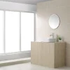 KRAUS White Rectangular Ceramic Bathroom Sink with Pop Up Drain