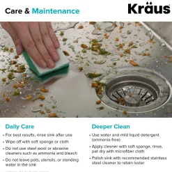 KRAUS 33 x 22 inch Standart PRO Drop-In 16 Gauge Double Bowl 2-Hole Stainless Steel Kitchen Sink