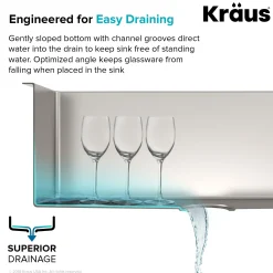 KRAUS 33 x 22 inch Standart PRO Drop-In 16 Gauge Double Bowl 2-Hole Stainless Steel Kitchen Sink