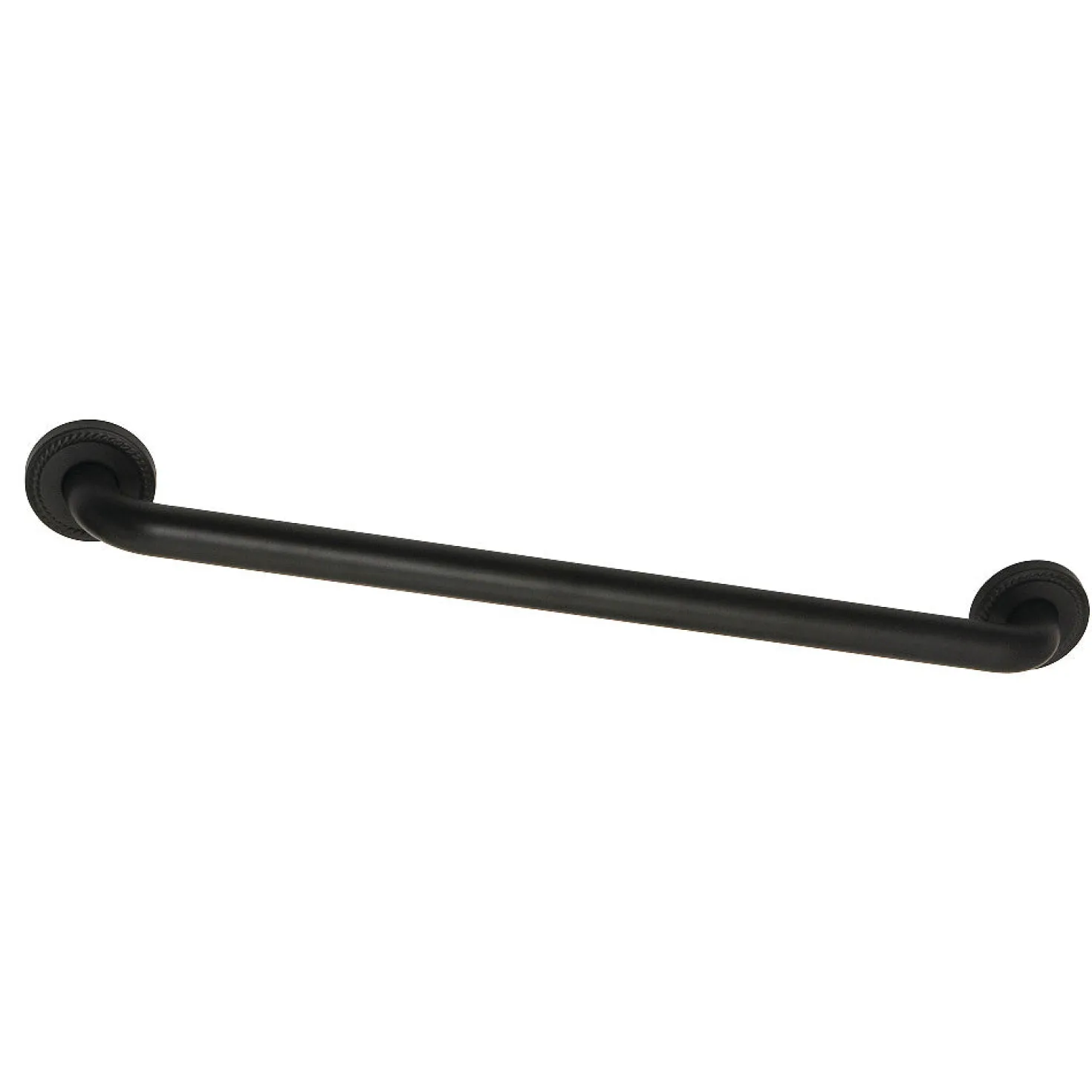 Laurel 24" Brass Decorative Grab Bar in Matte Black