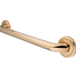 Laurel 16" Brass Decorative Grab Bar in Polished Brass