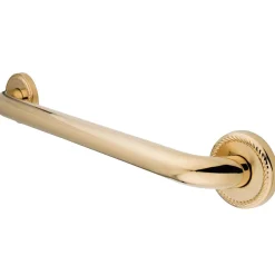 Laurel 18" Brass Decorative Grab Bar in Polished Brass