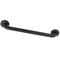 Laurel 18" Brass Decorative Grab Bar in Matte Black
