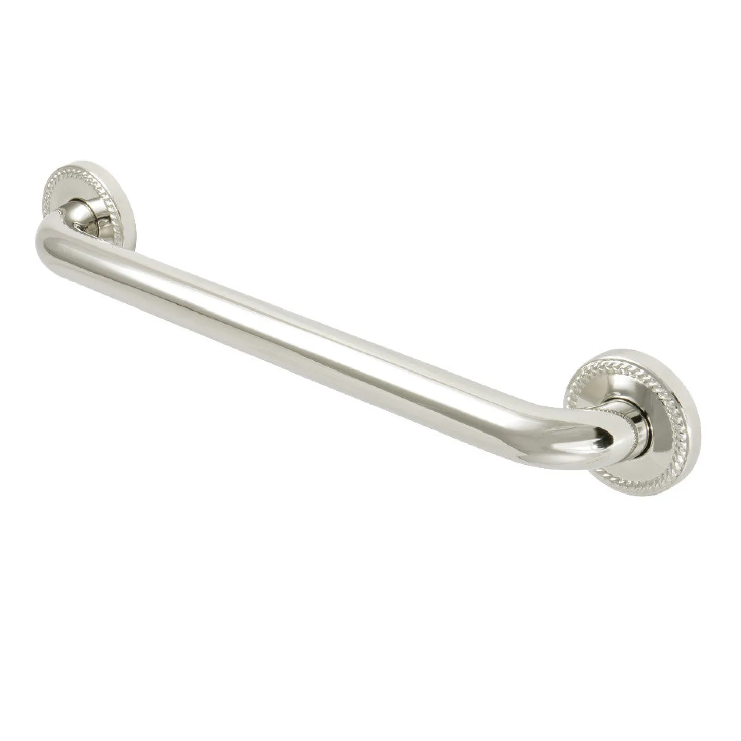 Laurel 16" Brass Decorative Grab Bar in Polished Nickel