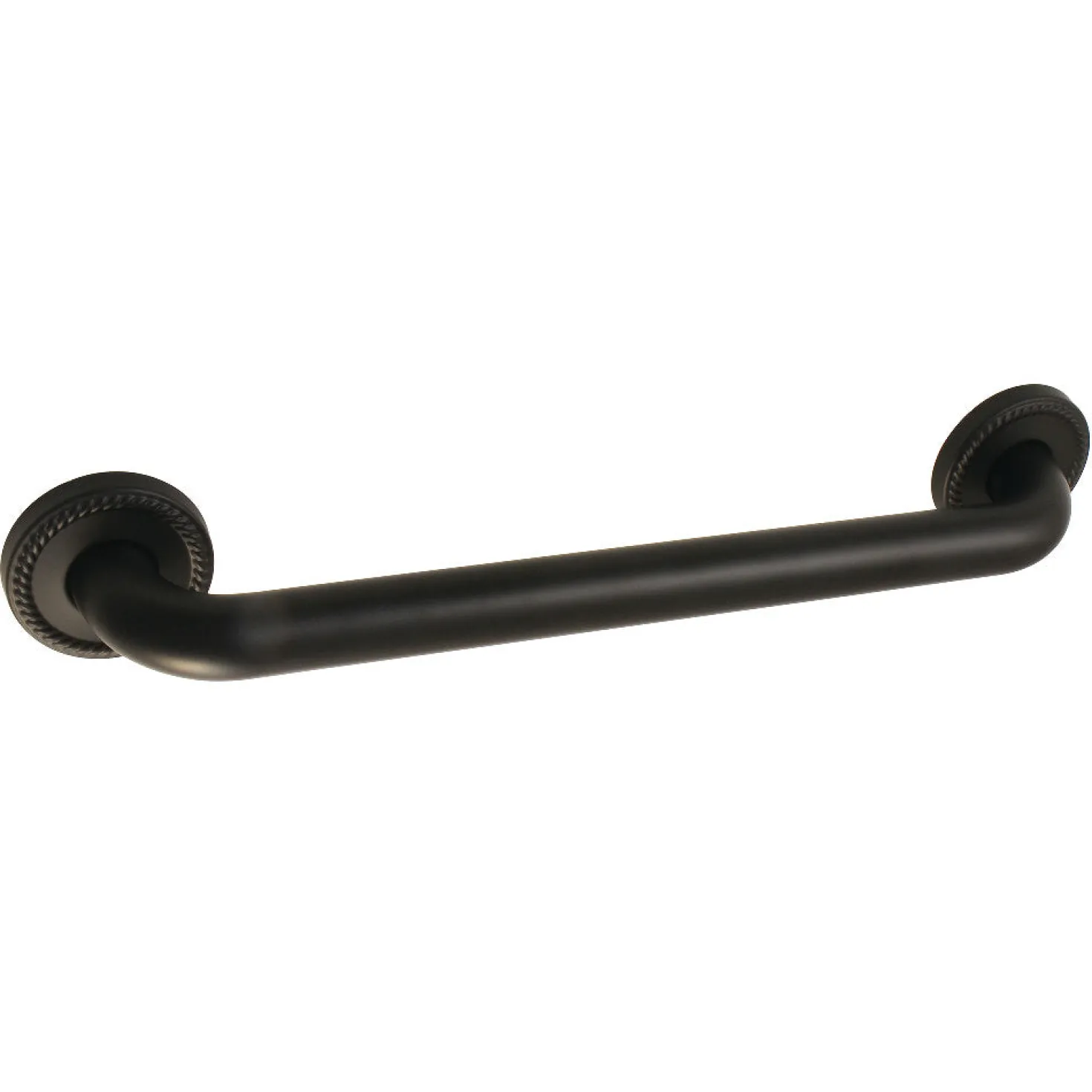Laurel 16" Brass Decorative Grab Bar in Matte Black