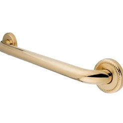 Laurel 36" Brass Decorative Grab Bar in Polished Brass
