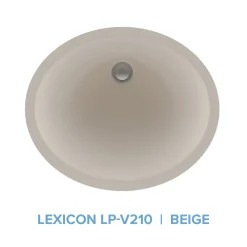 Lexicon Platinum V210 Quartz Composite Oval Vanity Sink