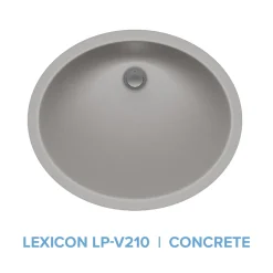 Lexicon Platinum V210 Quartz Composite Oval Vanity Sink