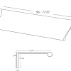8' Long Aluminum Appliance Pull