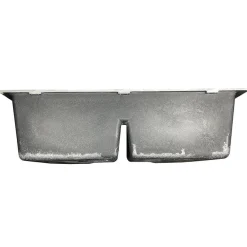 Low Divide 50/50 Matte Black Composite Undermount Sink