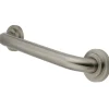 Manhattan 36" Brass Decorative Grab Bar in Brushed Nickel