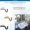 Matte Black P-Trap for Bathroom and Utility Drains
