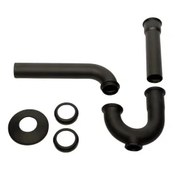 Matte Black P-Trap for Bathroom and Utility Drains