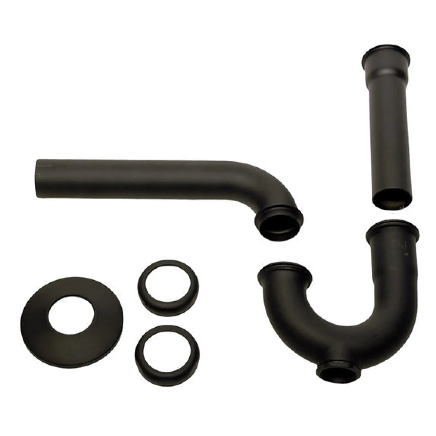 Matte Black P-Trap for Bathroom and Utility Drains