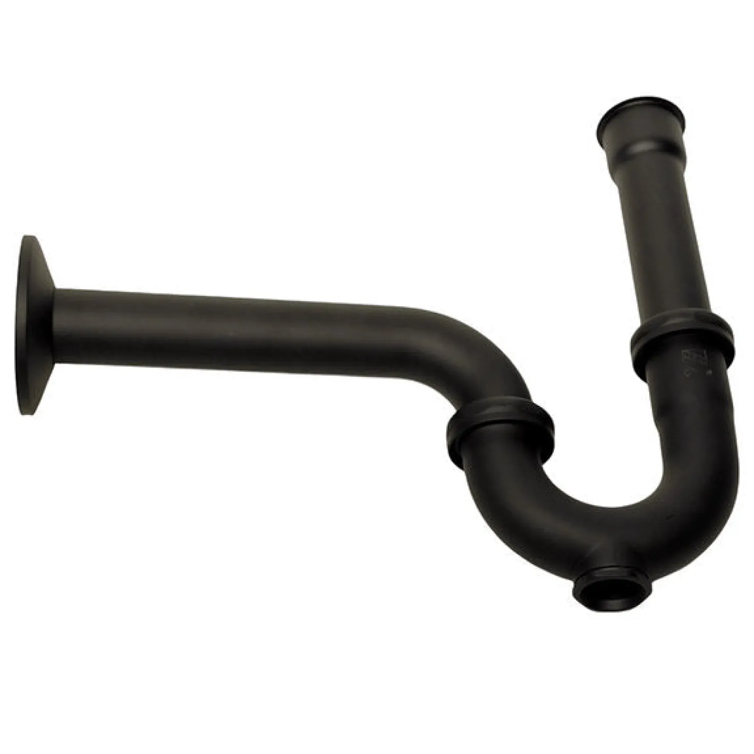 Matte Black P-Trap for Bathroom and Utility Drains