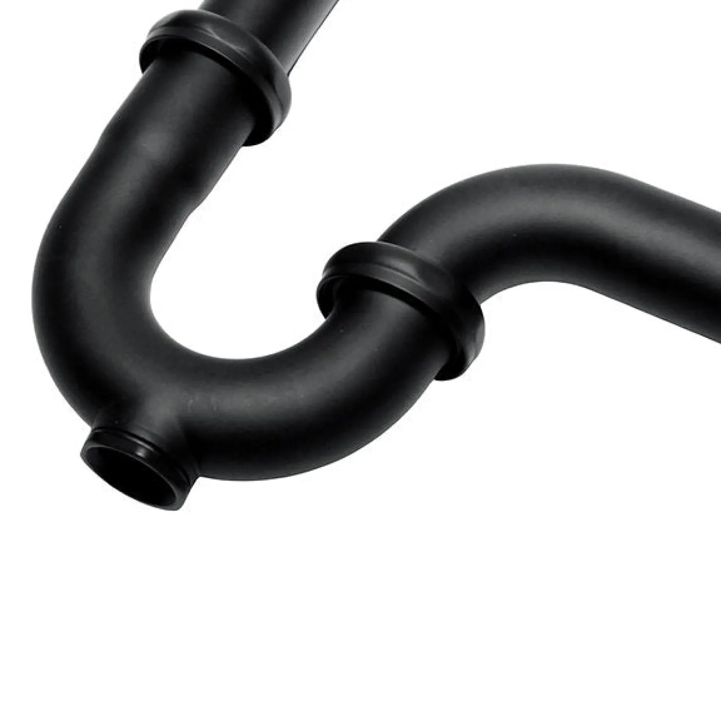 Matte Black P-Trap for Bathroom and Utility Drains