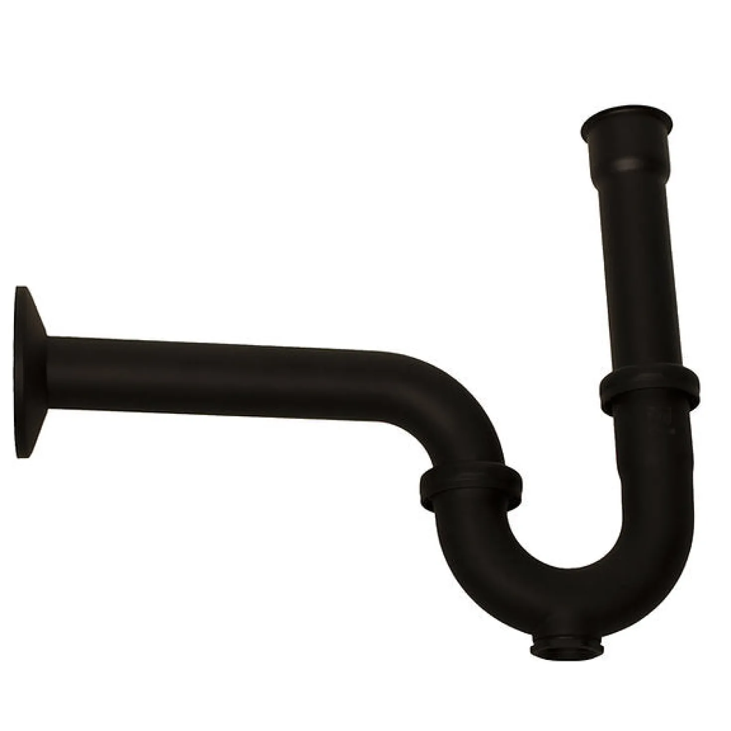 Matte Black P-Trap for Bathroom and Utility Drains