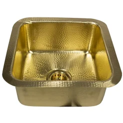 Matte Finish Hammered Brass 17