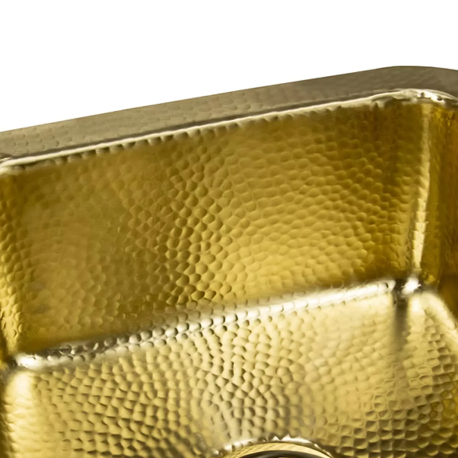 Matte Finish Hammered Brass 17" Undermount Bar Sink