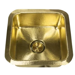 Matte Finish Hammered Brass 17
