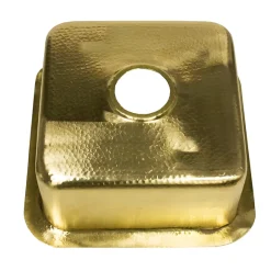 Matte Finish Hammered Brass 17