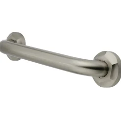 Metropolitan 36" Brass Decorative Grab Bar in Brushed Nickel