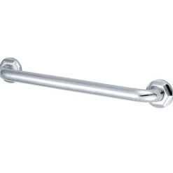 Metropolitan 30" Brass Decorative Grab Bar in Polished Chrome