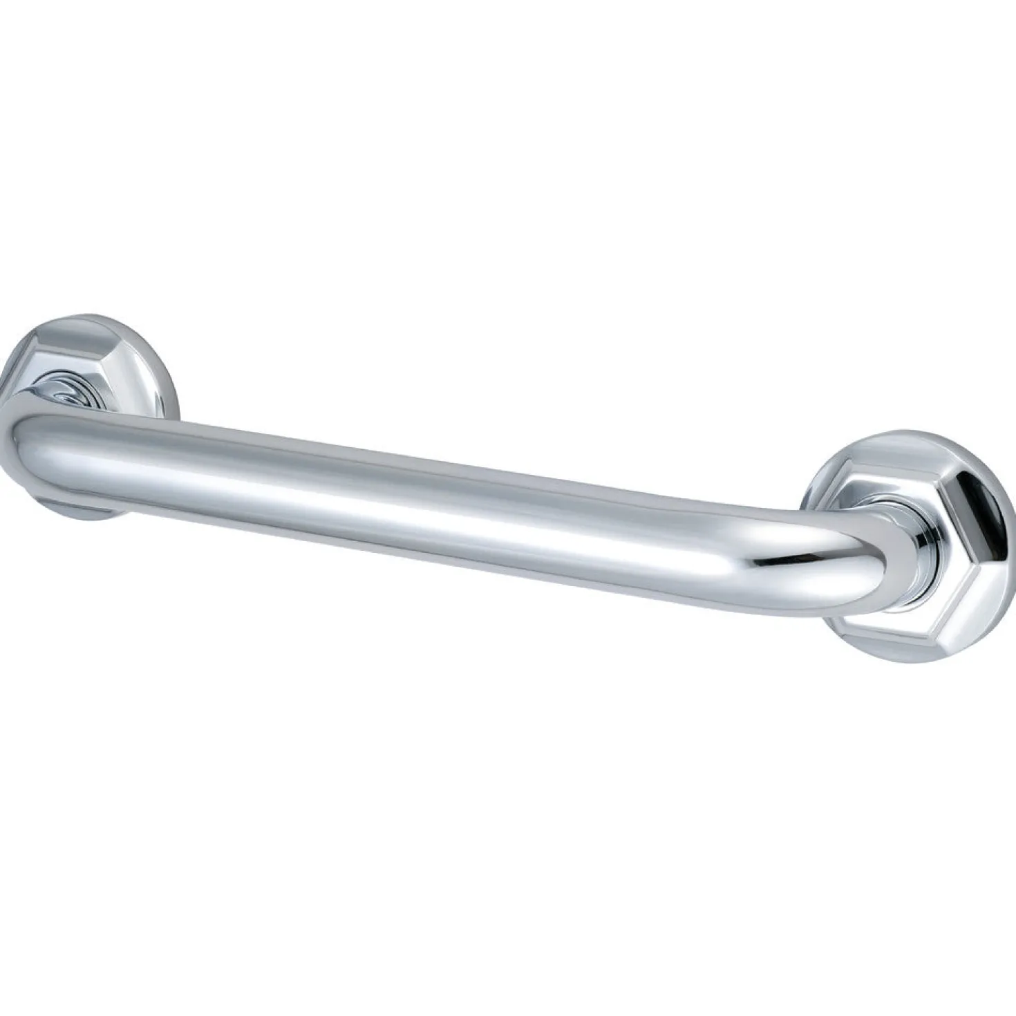 Metropolitan 12" Brass Decorative Grab Bar in Polished Chrome