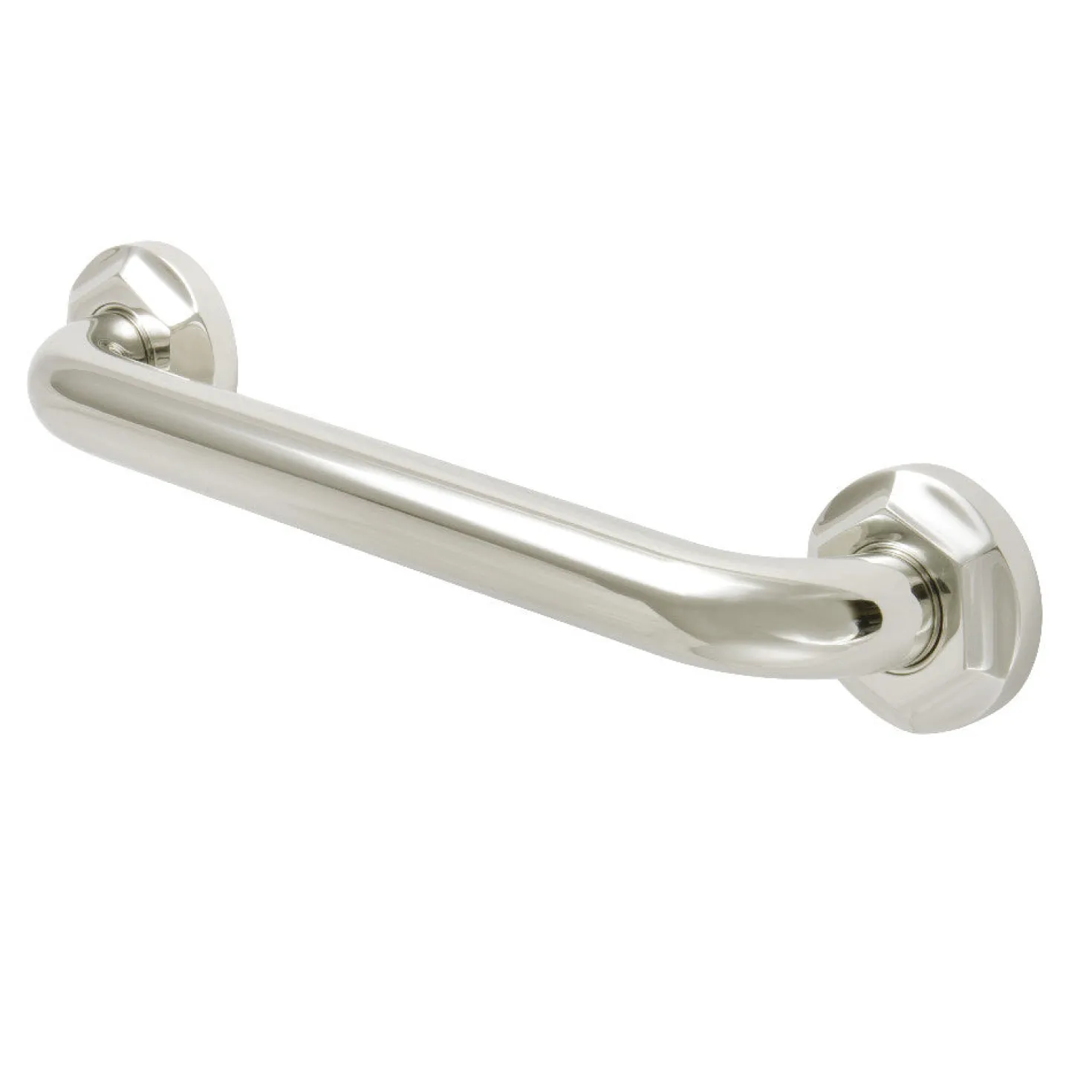 Metropolitan 12" Brass Decorative Grab Bar in Polished Nickel