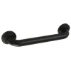 Milano 12" Brass Decorative Grab Bar in Matte Black