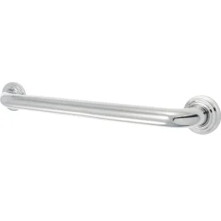 Milano 18" Brass Decorative Grab Bar in Polished Chrome