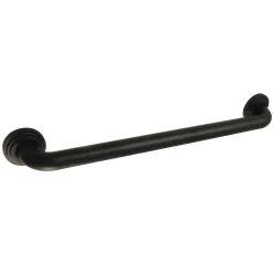 Milano 24" Brass Decorative Grab Bar in Matte Black