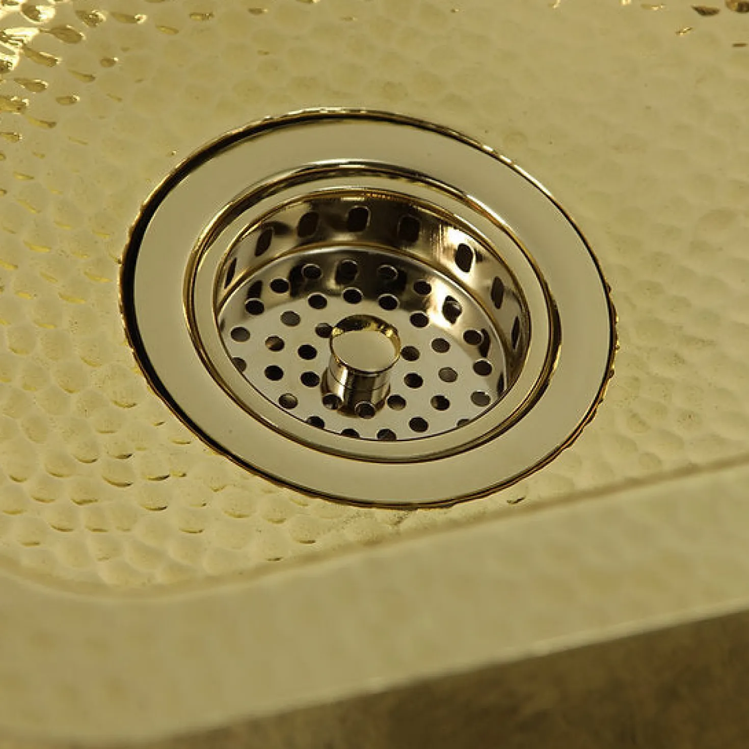 Nantucket Sinks Bright Hammered Brass 17" Undermount Bar Sink