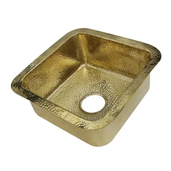 Nantucket Sinks Bright Hammered Brass 17
