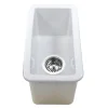 Nantucket Sinks Cape189 Single Bowl Dualmount Fireclay Bar-Prep Sink White