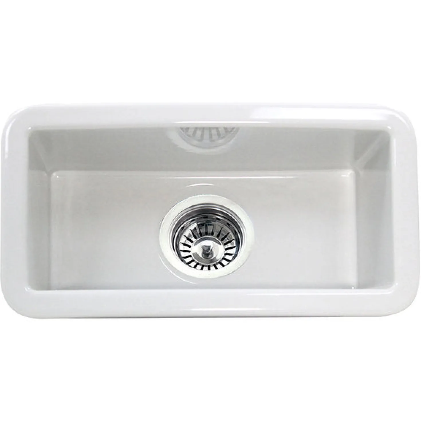 Nantucket Sinks Cape189 Single Bowl Dualmount Fireclay Bar-Prep Sink White