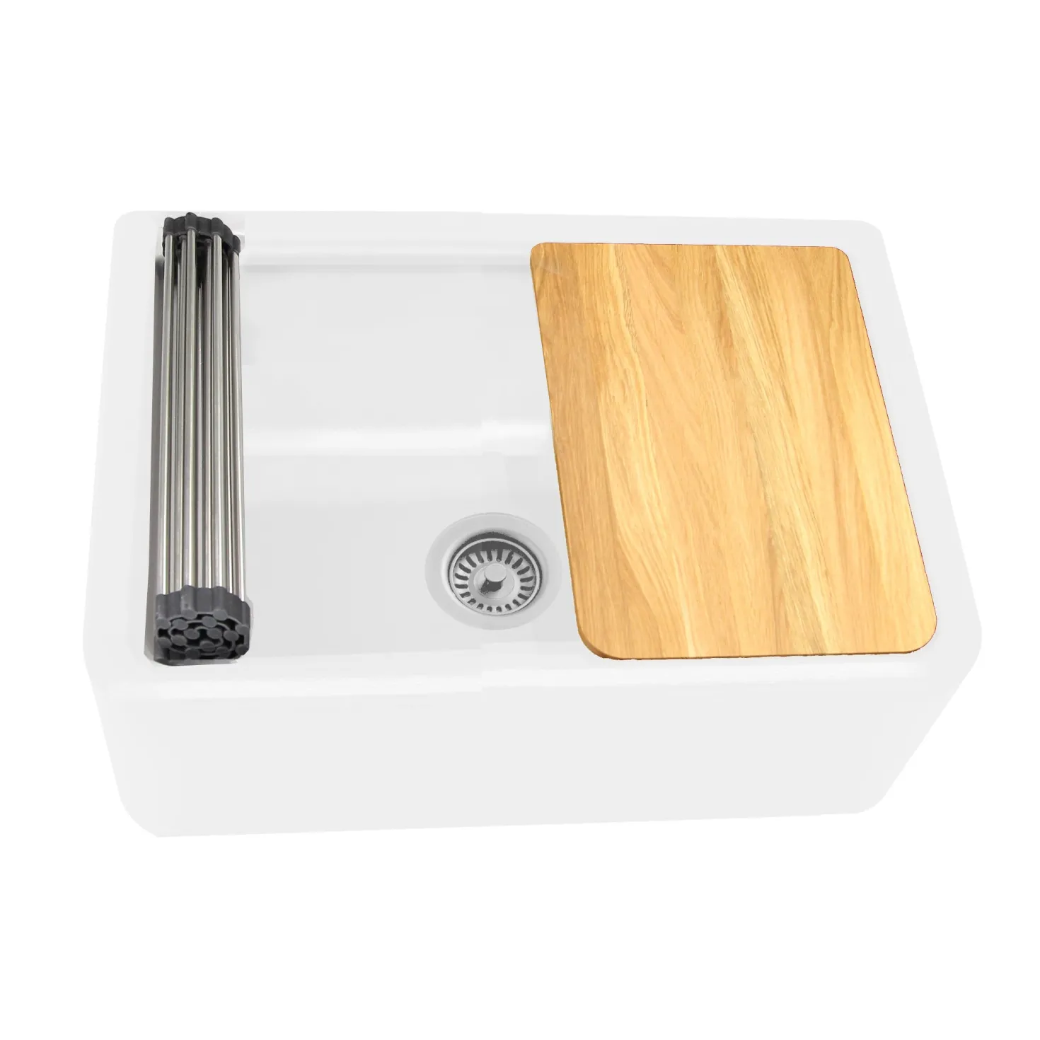 Nantucket Sinks 30" Composite Farmhouse Sink | White
