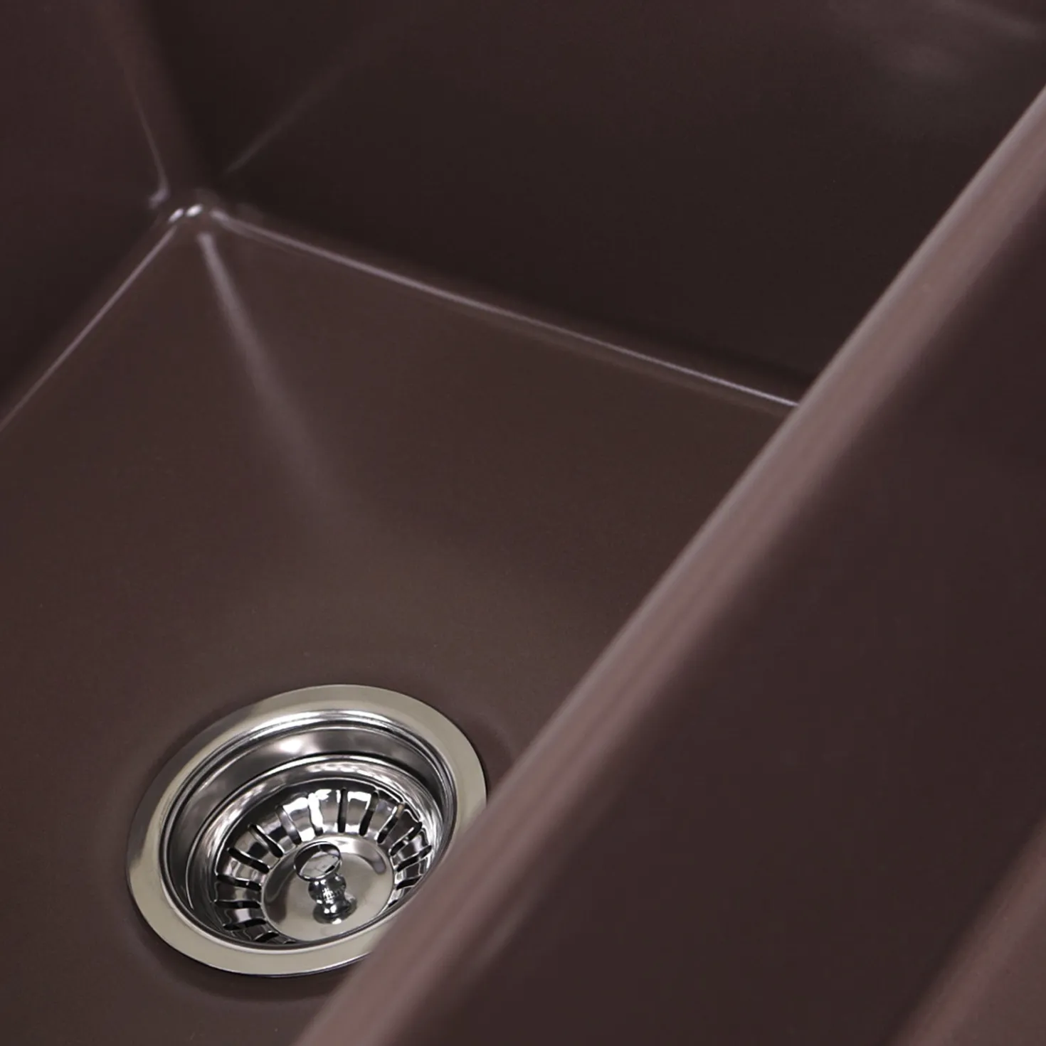 Nantucket Sinks 33" Double Bowl Coffee Brown Farmhouse Fireclay Kitchen Sink T-FCFS33CB-DBL
