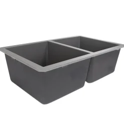 Nantucket Sinks 50/50 Double Bowl Undermount Granite Composite