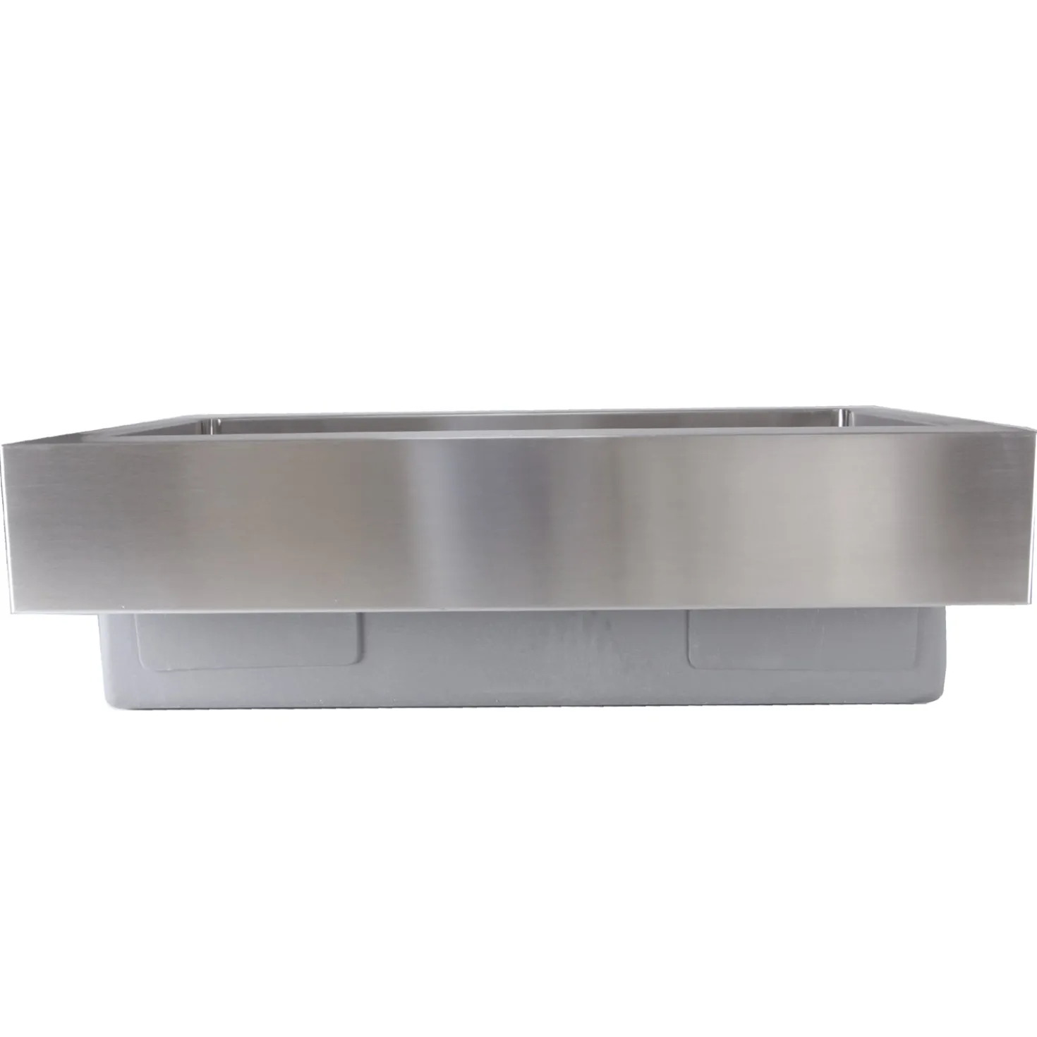 Nantucket Sinks EZApron33-5.5 RetroFit Single Bowl Undermount Stainless Steel Kitchen Sink with 5.5" Apron Front