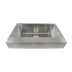 Nantucket Sinks EZApron33-5.5 RetroFit Single Bowl Undermount Stainless Steel Kitchen Sink with 5.5" Apron Front