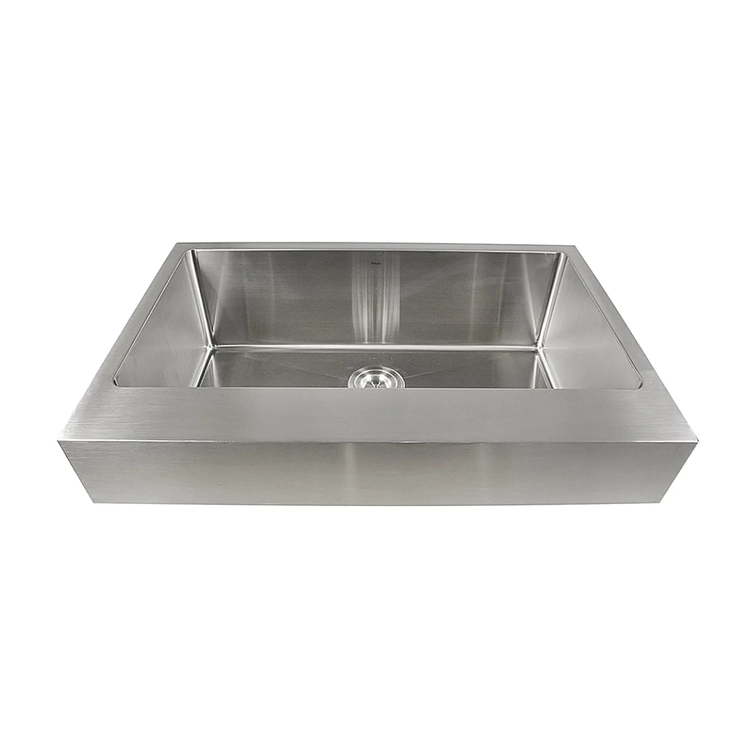 Nantucket Sinks EZApron33-5.5 RetroFit Single Bowl Undermount Stainless Steel Kitchen Sink with 5.5" Apron Front