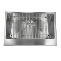 Nantucket Sinks EZApron33-5.5 RetroFit Single Bowl Undermount Stainless Steel Kitchen Sink with 5.5