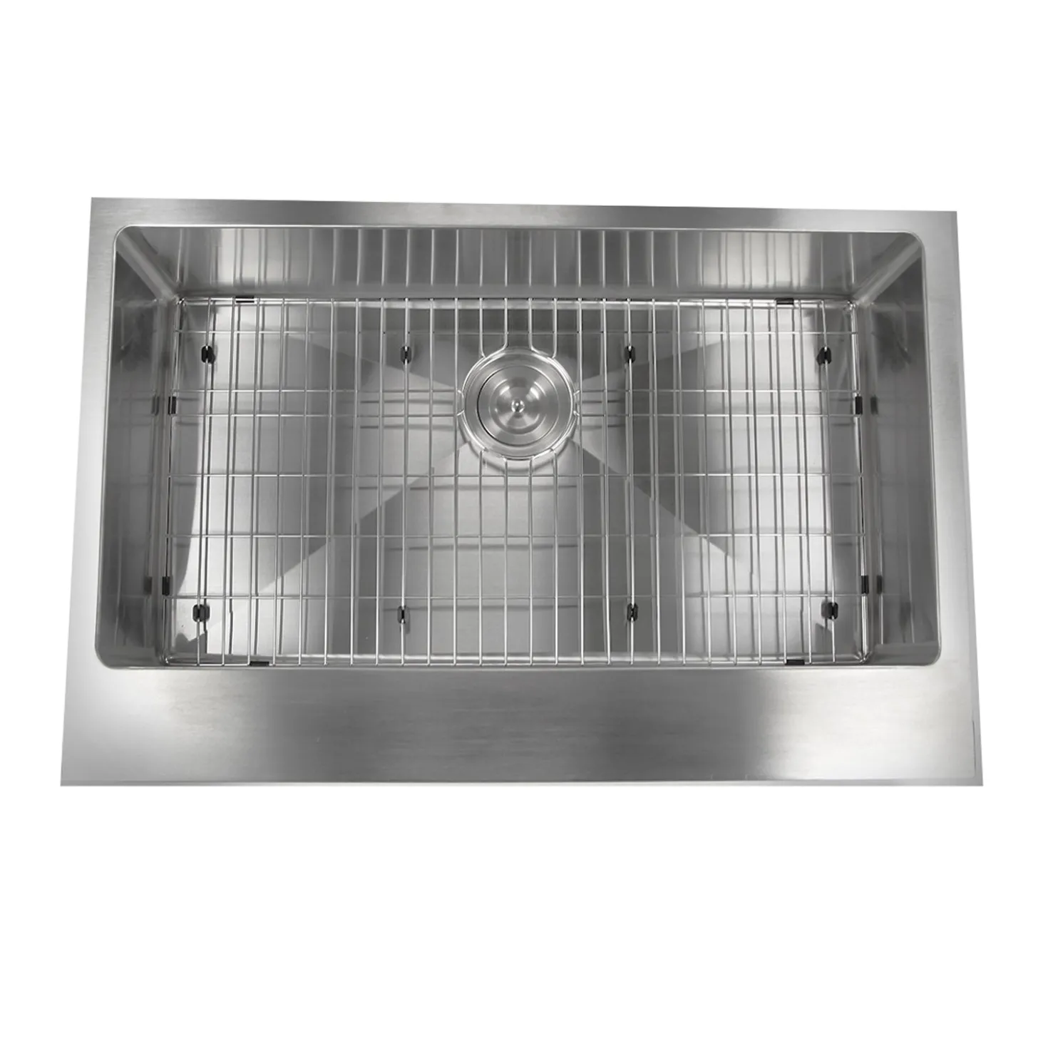 Nantucket Sinks EZApron33 RetroFit Undermount Stainless Steel Kitchen Sink with 7" Apron Front