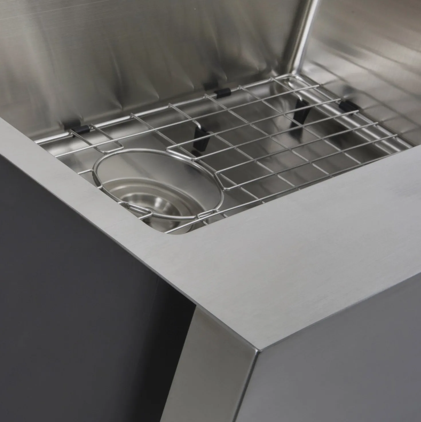 Nantucket Sinks EZApron33 RetroFit Undermount Stainless Steel Kitchen Sink with 7" Apron Front