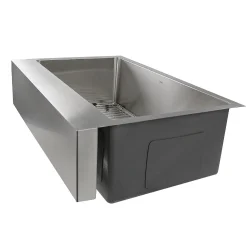 Nantucket Sinks EZApron33-9 RetroFit Single Bowl Undermount Stainless Steel Kitchen Sink with 9