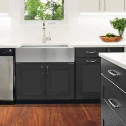 Nantucket Sinks EZApron33-9 RetroFit Single Bowl Undermount Stainless Steel Kitchen Sink with 9
