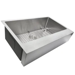 Nantucket Sinks EZApron33-9 RetroFit Single Bowl Undermount Stainless Steel Kitchen Sink with 9